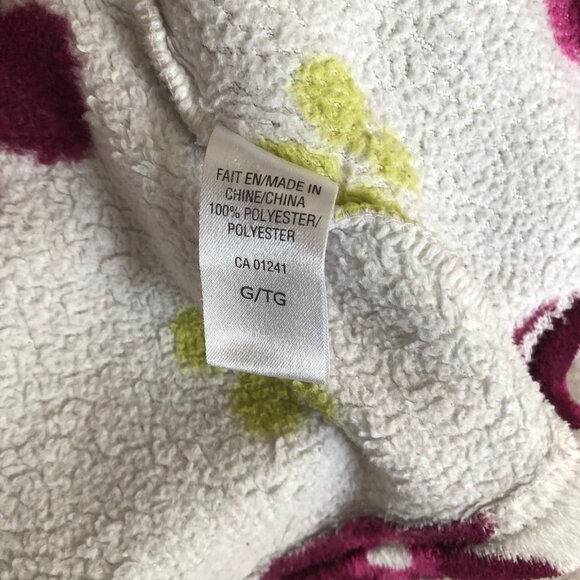 Floral Fleece Cozy Robe White Multicolor - Picture 11 of 12